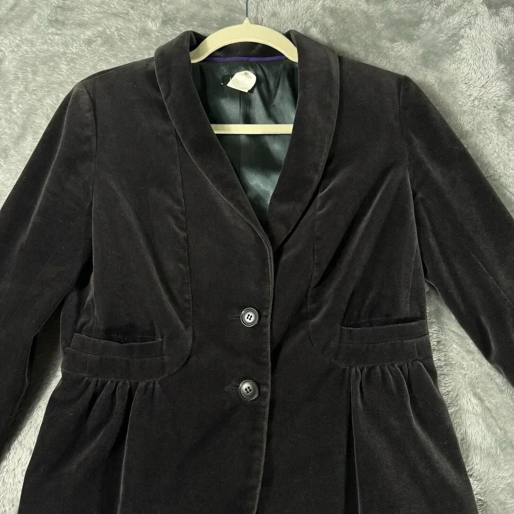 J. Crew Velvet Blazer Womens  6‎ Jacket Business Career Holiday